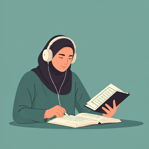 Student studying